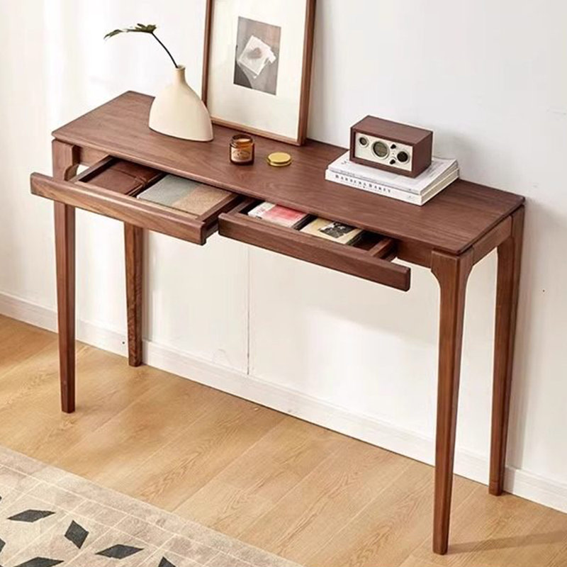 Console brun simple de style pastoral, H 33,5 po x l 63 po x P 12,6 po