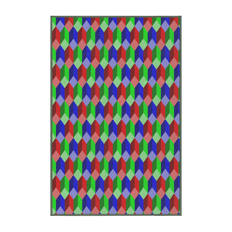 Tapis décoratif à motifs géométriques Rayford, Rectangle 8 pi x 10 pi