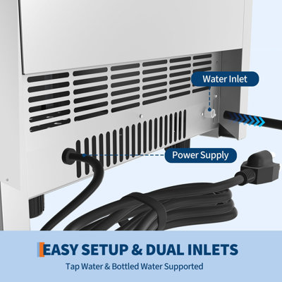120 lbs/24h Commercial Ice Maker, Built-in/Freestanding with 36 lbs Storage & Self-Cleaning