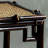 Handcrafted Bamboo Table Carbonized Weave Spacious