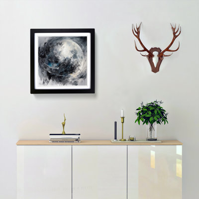 Moon Gestural Art No.2 - Framed Print