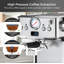 Machine à espresso professionnelle 20 bars - Mousseur à lait, affichage visuel de la température et de la pression, compatible avec dosette ESE
