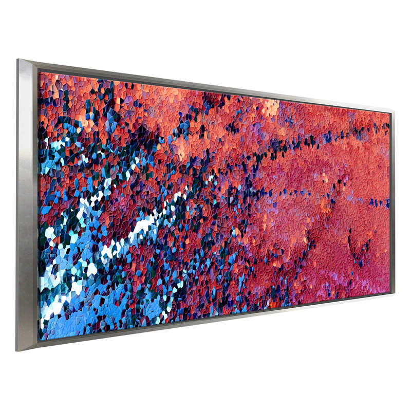 «Le SEIGNEUR est Son Nom. Amos 9: 6 ', reproduction d'art, H 31,5 po x l 51,5 po x P 2 po, Cadre flottant argent