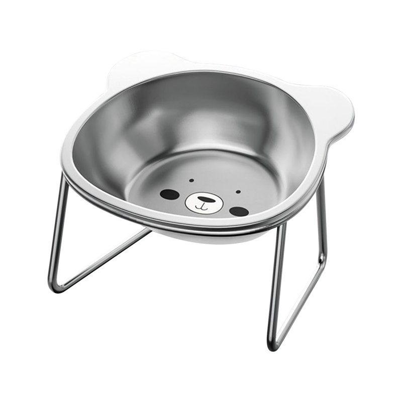 Bol à chats, bol à eau en acier inoxydable pour chats, C