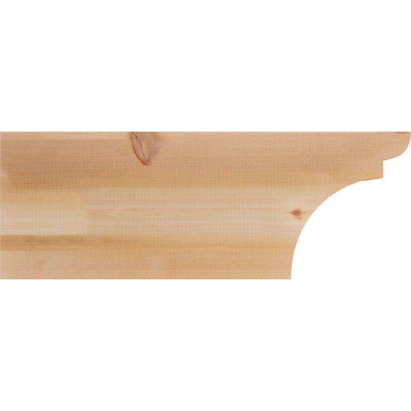 Yorktown Smooth Rafort Tail, Cèdre rouge, H 12 po x l 32 po x P 3,5 po