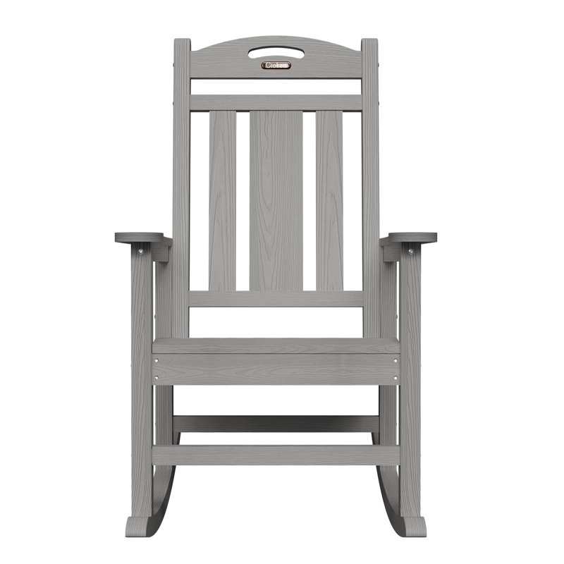 Chaise berçante pour foyer en PEHD, Gris