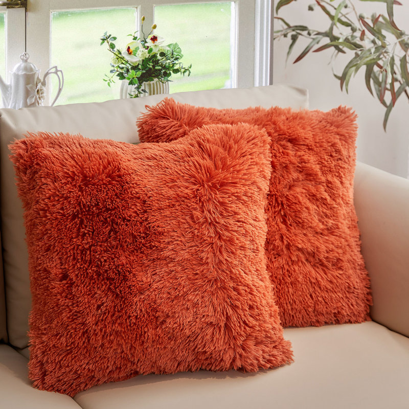  Housse et insert d'oreiller carré, Carré de 20 po, Marron