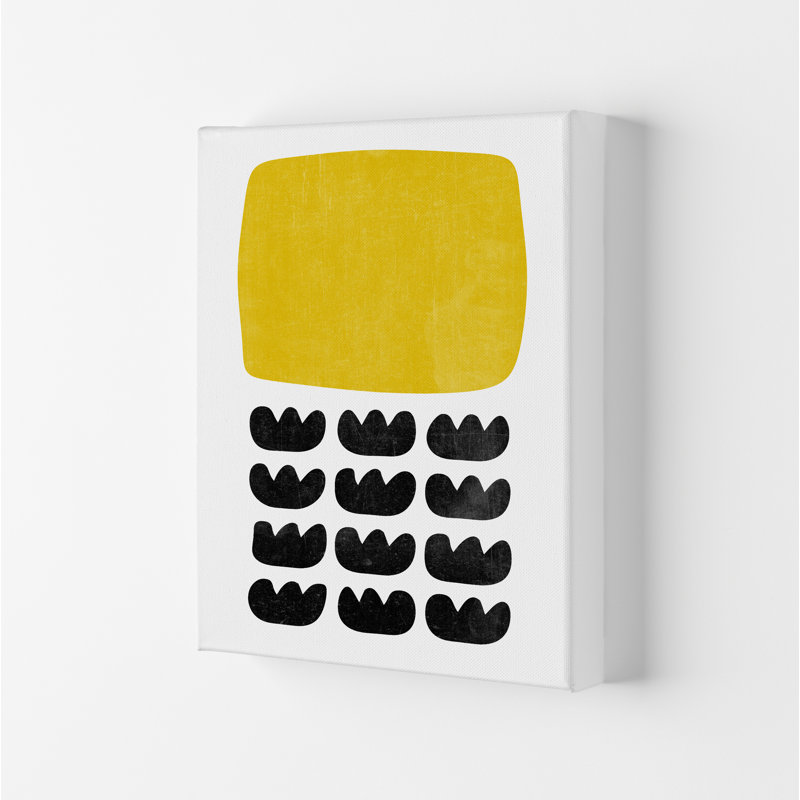 Yellow And Black Abstract Original - Print, No Frame, 42cm H x 30cm W x 1cm D