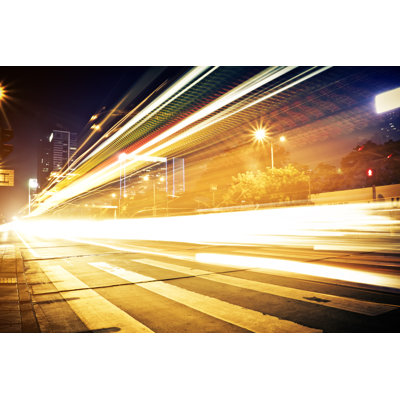 Fast Moving Cars by Liufuyu - Wrapped Canvas Print