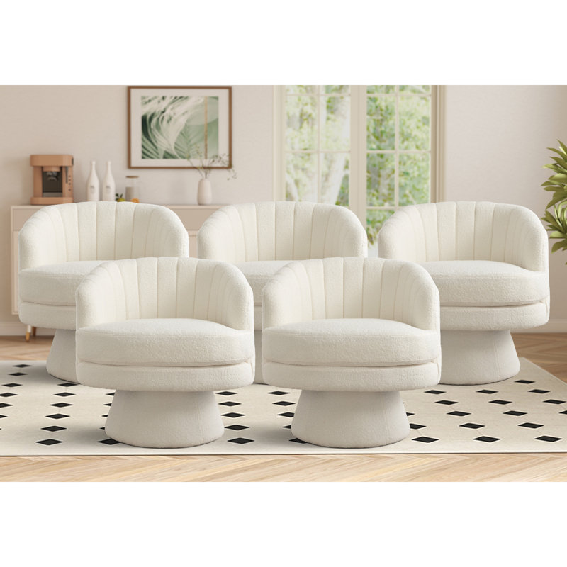 5-Piece Bulk Swivel Chair Set - Cost-Effective Rotating Chairs For Cafés, Waiting Areas & Conference Rooms