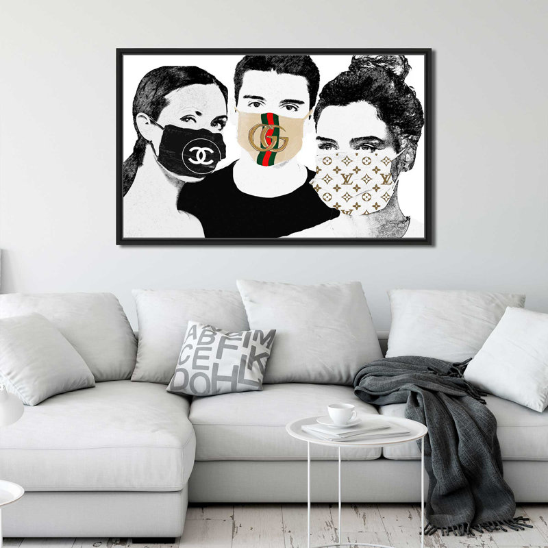 «Masked Couture (Horizontal)» par By Jodi - impression, Cadre flottant noir, H 21,5 po x l 33,5 po x P 2 po