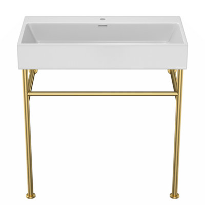 Wenty 17 " Ceramic Rectangular Bathroom Sink