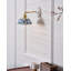 Applique murale à bras pivotant 1 lumière en laiton rétro avec abat-jour floral en porcelaine bleue