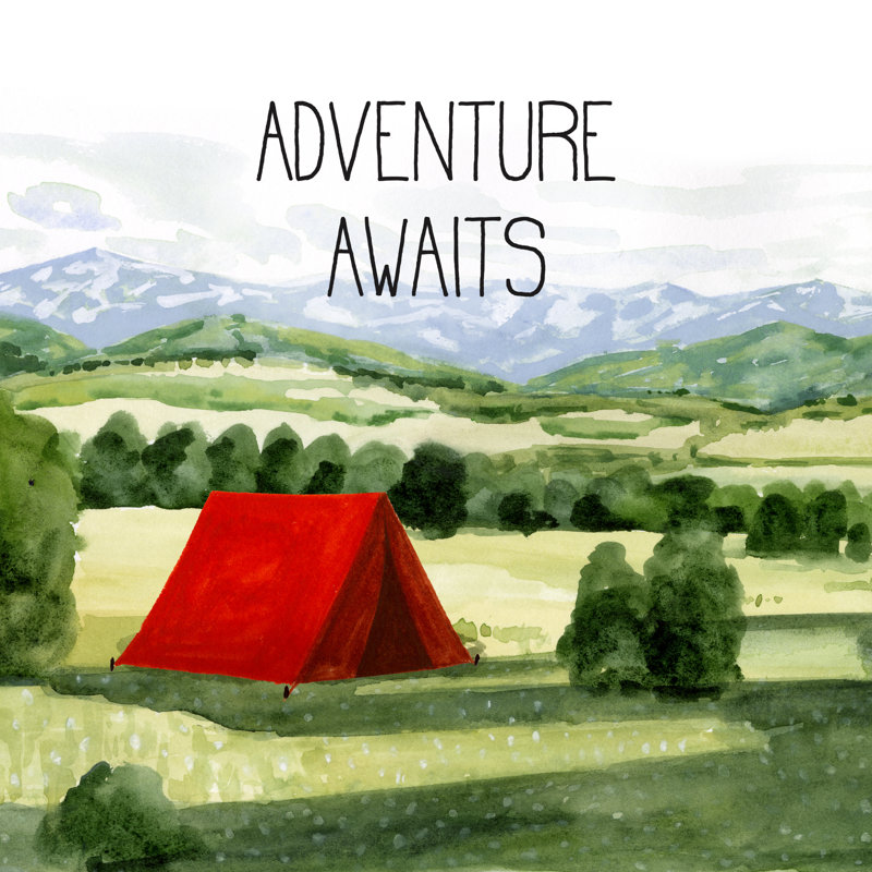 Outdoor Adventure I by Victoria Borges - Wrapped Canvas Painting, 91cm H x 91cm W