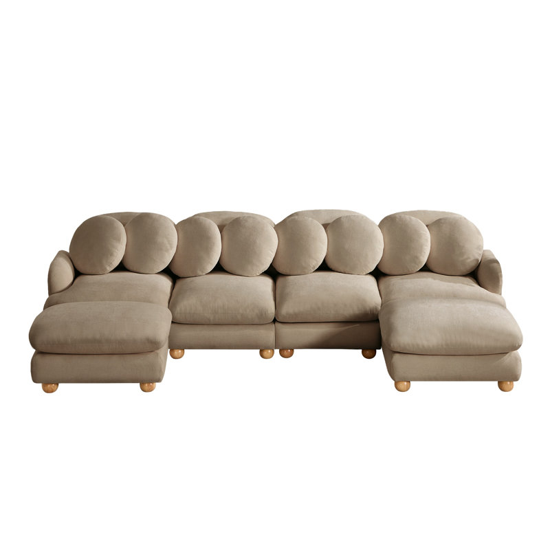 Large Modular Sectional Sofa, Camel Chenille