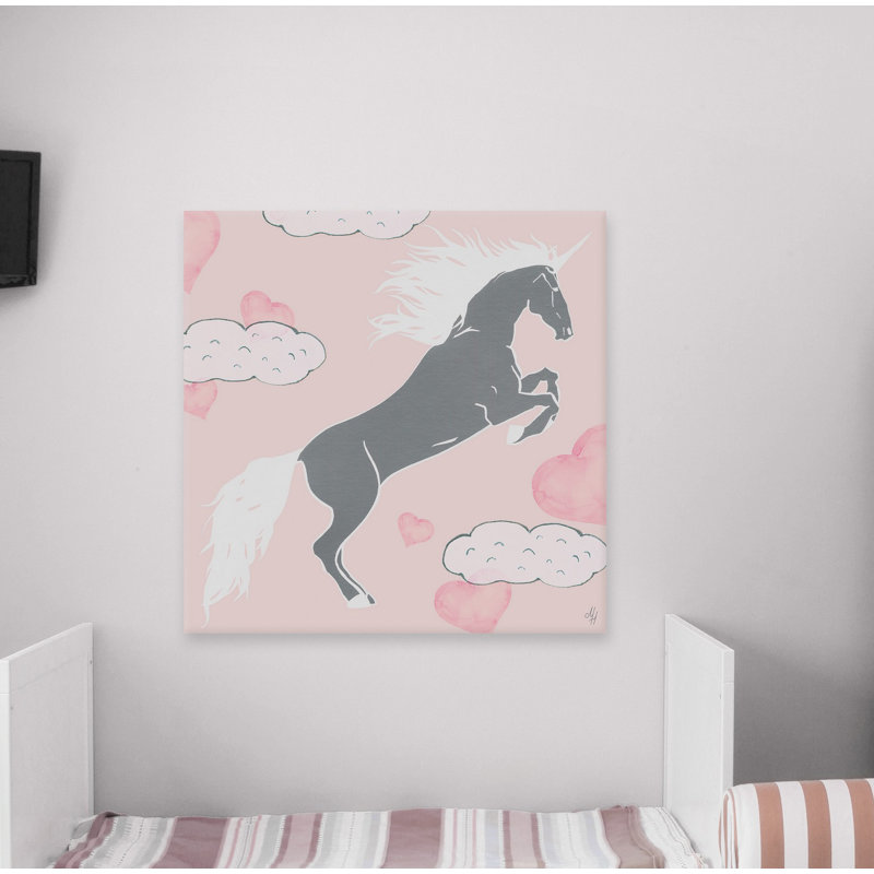Reproduction de licorne nuageuse sur toile tendue Laudalino, H 24 po x l 24 po