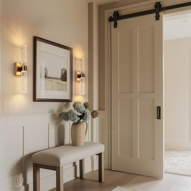 Stainless Steel LED Armed Sconce, Silver