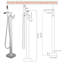 Floor Waterfall Faucet with Diverter-61387021