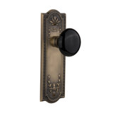 Meadows Plate with Black Porcelain Door Knob