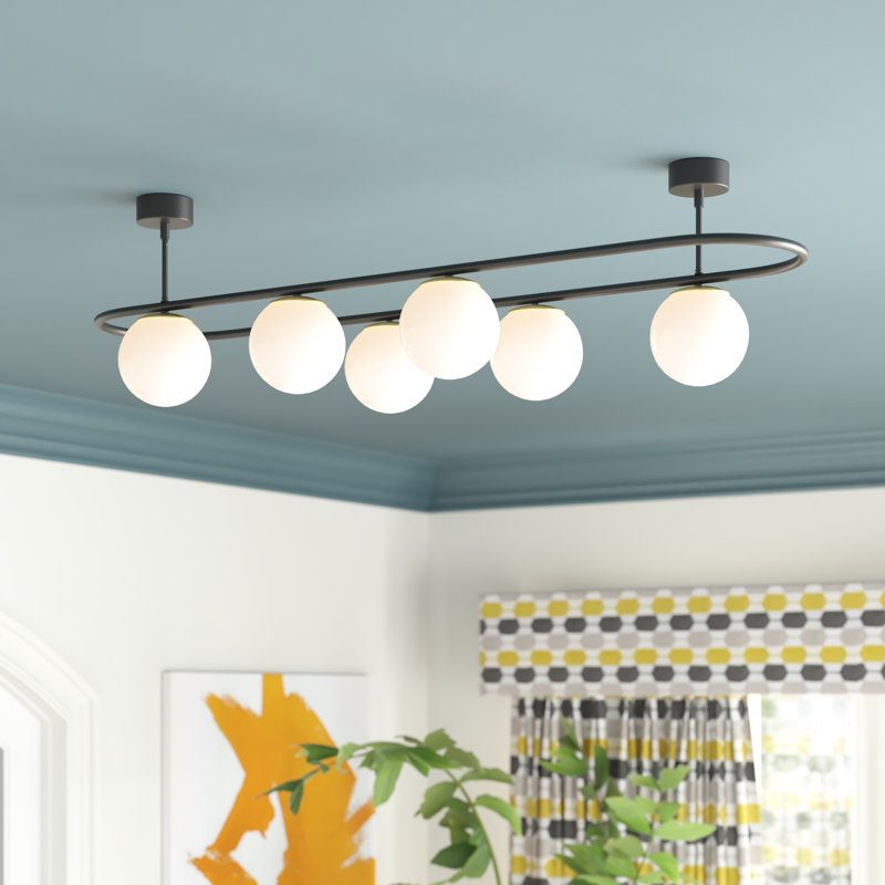 Falko 6-Light 124cm Semi Flush Mount