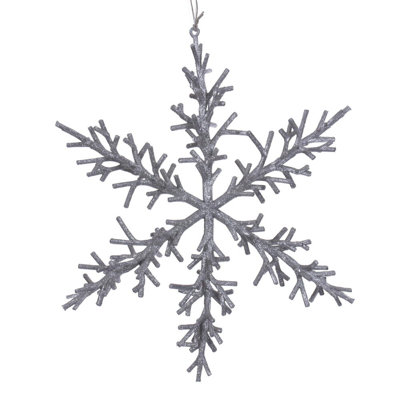 Twig Snowflake Ornament. Includes 3 pieces per bag.