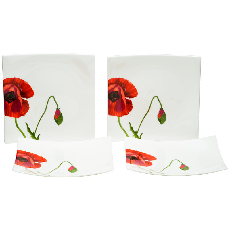 Assiette à salade en porcelaine tendre 8 po Red Vanilla