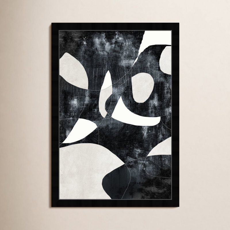 Abstrait «All Of Me», reproduction d'art géométrique murale, Cadre noir, H 26 po x l 18 po