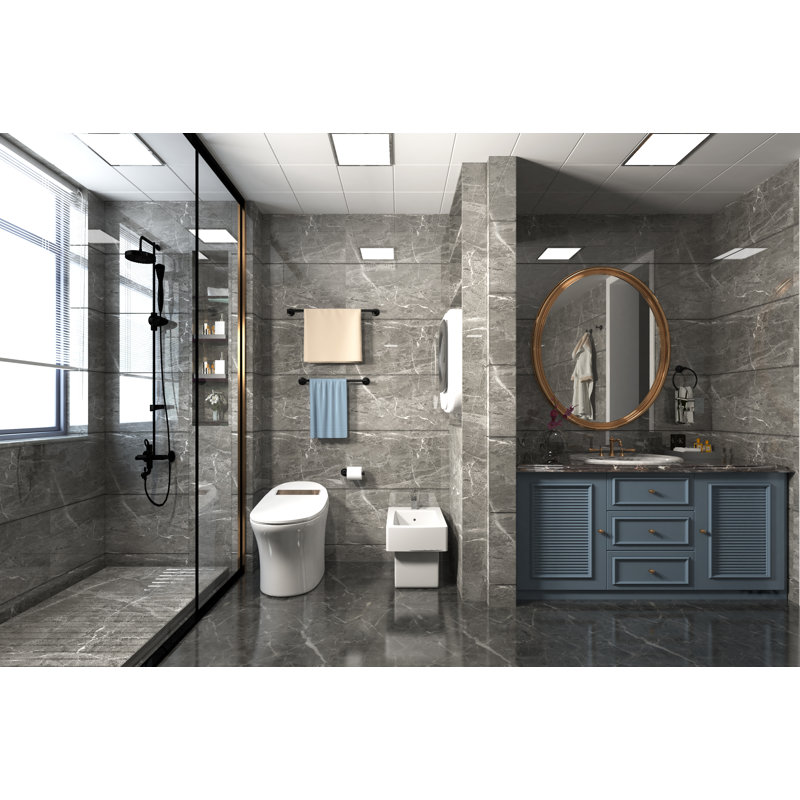 Ensemble de quincaillerie de salle de bain 6 pièces, Noir