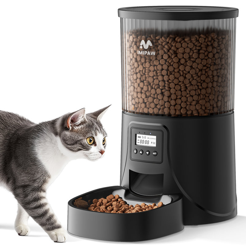 Distributeur automatique de croquettes pour chats : 4 L, programmable et minuteur

Facile à régler, double alimentation, portions précises, distributeur automatique avec sac déshydratant amovible et lavable pour chats et petits chiens