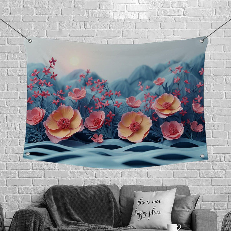 Tapisserie en microfibre, H 88 po x l 104 po