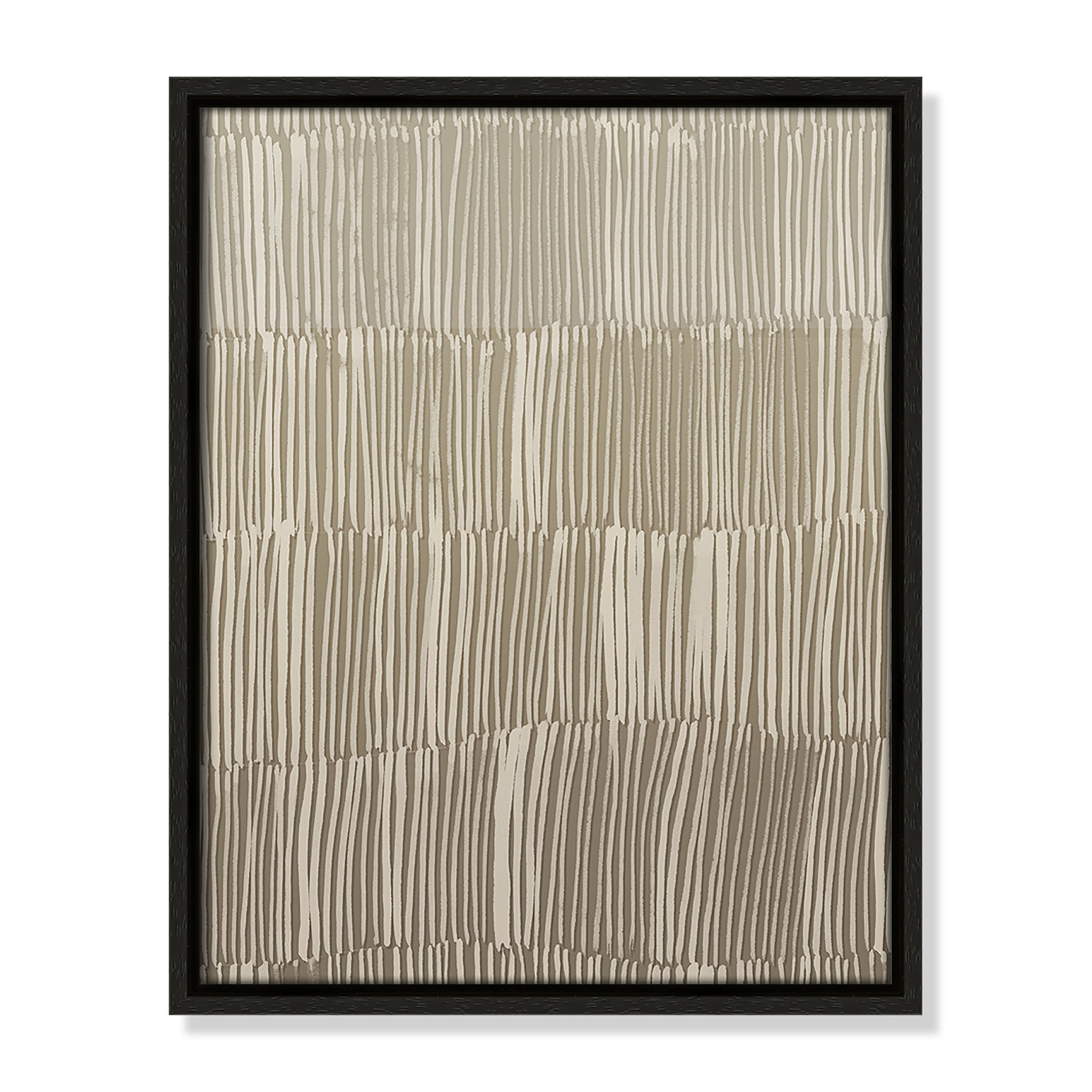 Linear Calm II Print by , 15.5" H x 12.5" W, Espresso Floater
