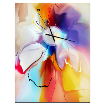 Creative Flower in Multiple Colors - Modern wall clock
