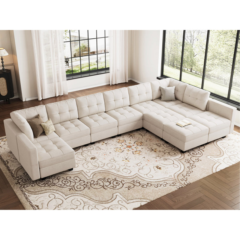 Soneson Upholstered Sectional Reversible, Black Chenille