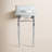 Kingston Brass Edwardian 19-Inch Carrara Marble Console Sink with Brass Legs (8-Inch, 3-Hole)-125783082-125783087