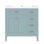 Meuble-lavabo 36 po avec lavabo, armoire de salle de bain avec tiroirs, structure solide et panneau de fibres à densité moyenne