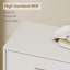 Commode moderne à 4 tiroirs pour chambre à coucher, autoportante, en MDF blanc