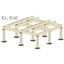 Ensemble de réglage de hauteur pour terrasse bricolage, modifications de hauteur précises, fabrication en métal durable, compatible avec les supports de terrasse de 4 po x 4 po, résistant aux intempéries, installation facile, utilisation à l'extérieur fiable