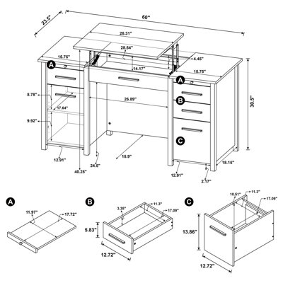 Latitude Run® Leelin Desk & Reviews | Wayfair