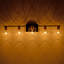 5- Luminaire de salle de bain noir mat + doré avec abat-jour en verre pour les cuisines modernes Vintage Interiors