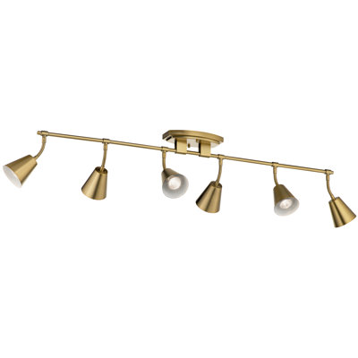 Ruby-Grace 45'' 6 -Light Rail Track Kit with Adjustable Head