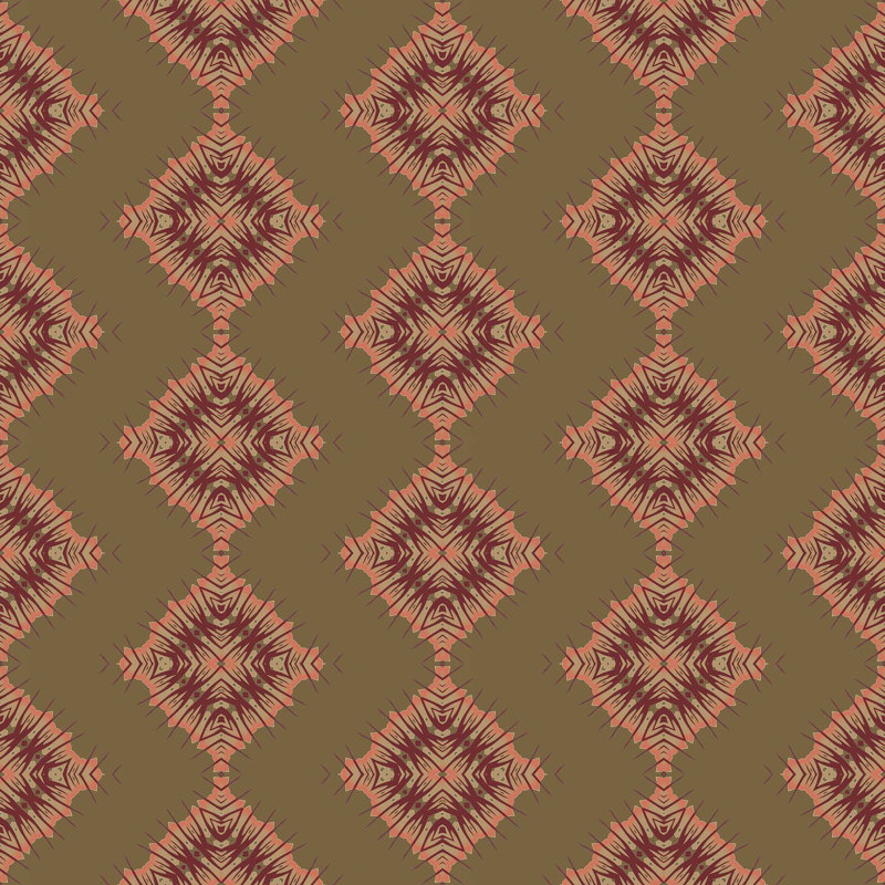 Desert Diamonds (Medium) | Intricate Geometric Wallpaper , Brown/Green/Pink/Tan/Beige