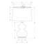 24" H Contemporary Lighting | Blue Glass & Ivory Cream Fabric Shade-107417427