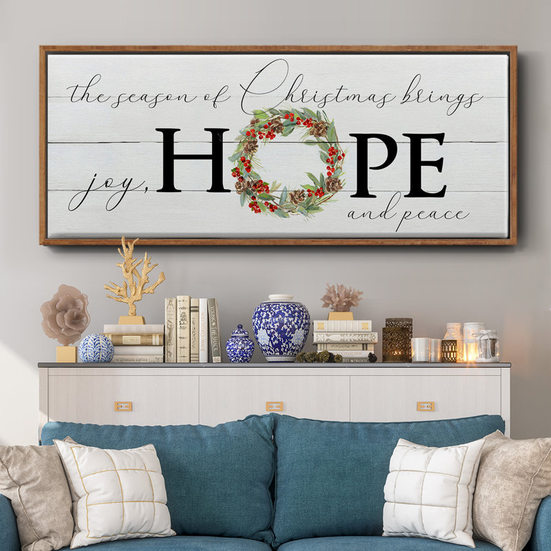 Joy Hope and Peace - Toile encadrée