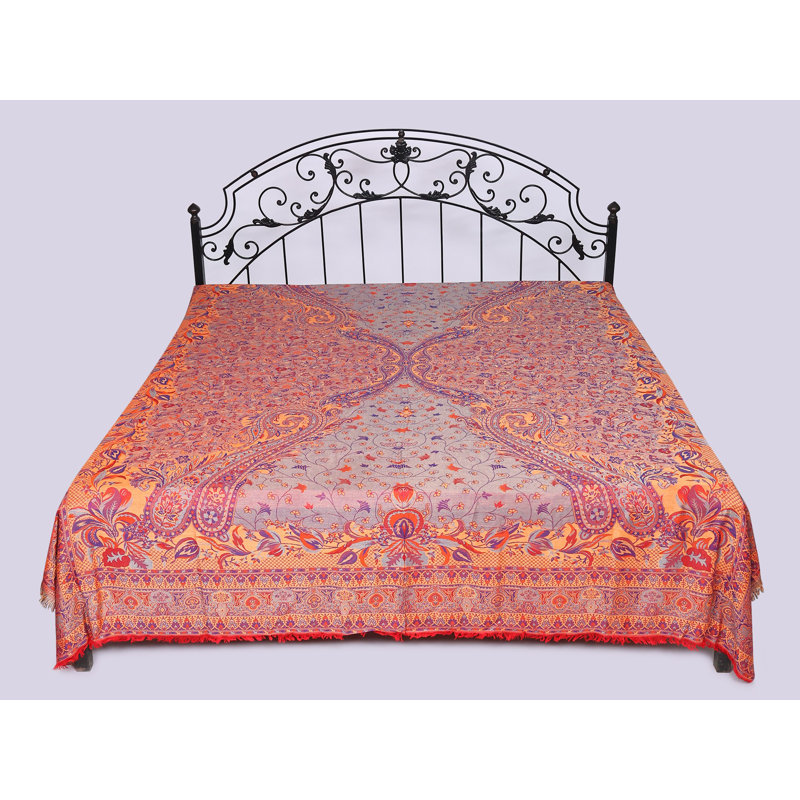 Couvre-lit en rayonne multicolore Exotic India