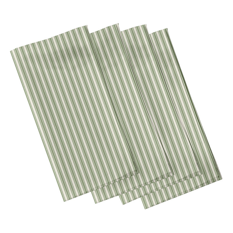 Ensemble de serviette de table 4 pièces Laymon, Vert
