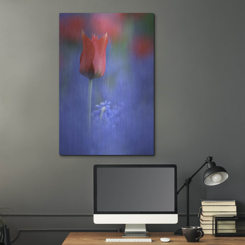 Winston Porter «Tulip No 3» par istvan Nagy, art mural en métal, H 36 po x l 24 po