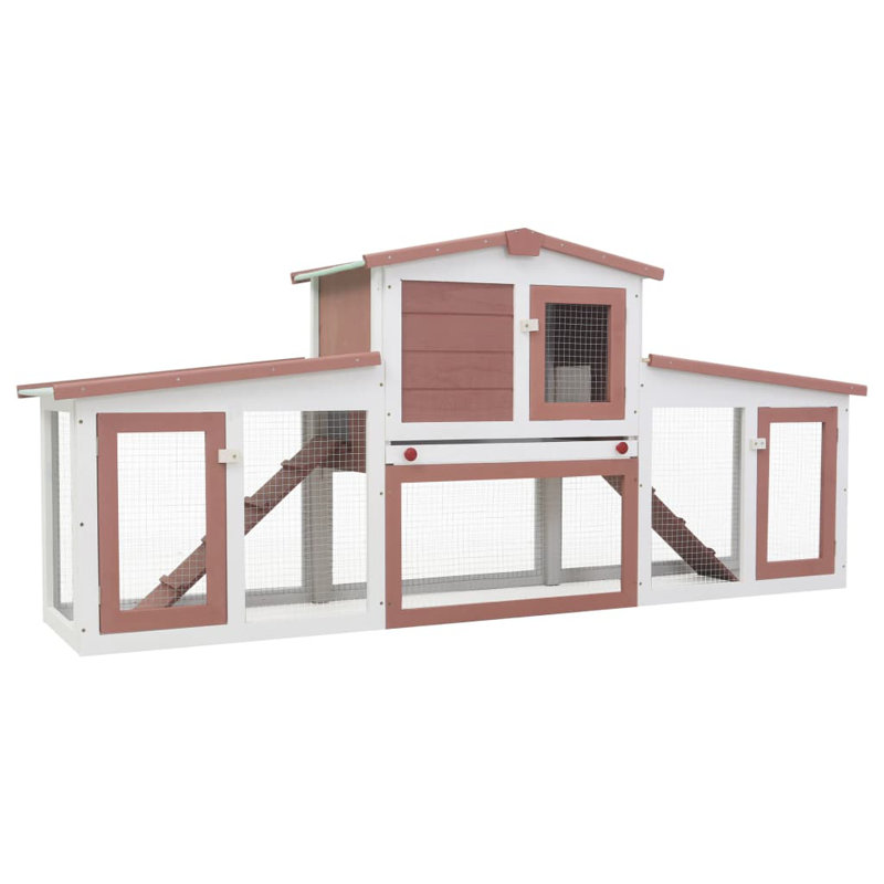 Ludgershall Weather Resistant Rabbit Hutch, Brown