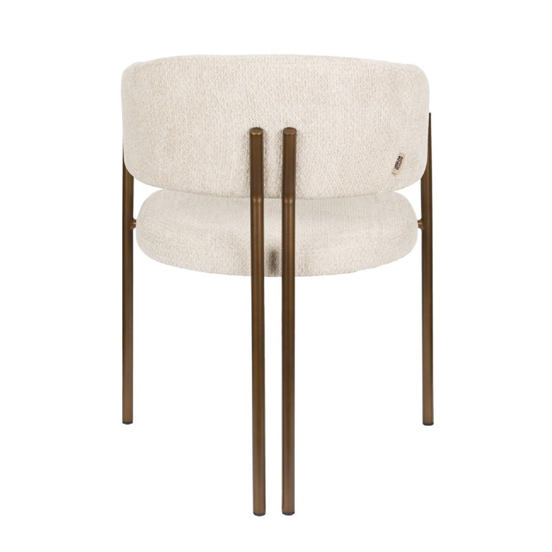 Dining Chair Upholstered Arm Chair, Beige