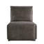 Fauteuil inclinable Metier en cuir fleur et aluminium