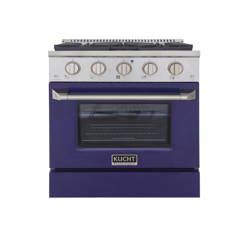 30" 4.2 Cu. ft. Freestanding Gas with Convection Oven, Blue, Liquid Propane